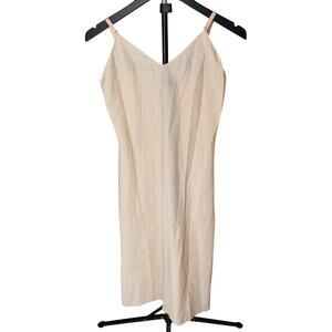 Vintage 70s ILGWU Union Made Full Slip Dress Coquette Whimsigoth Cream 34